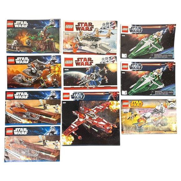 Lot Of 10 LEGO Star Wars Instruction Manuals For Sets 8083 8088 9497 7669 7681 7 - Picture 1 of 7